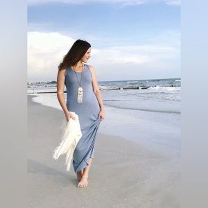 LuLaRoe Dani Tank Dress Cruise Style Sleeveless Small Blue